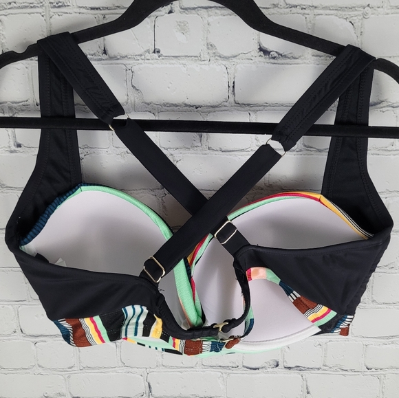 ALLURE | striped underwire bikini swim bathing suit top - Picture 3 of 8